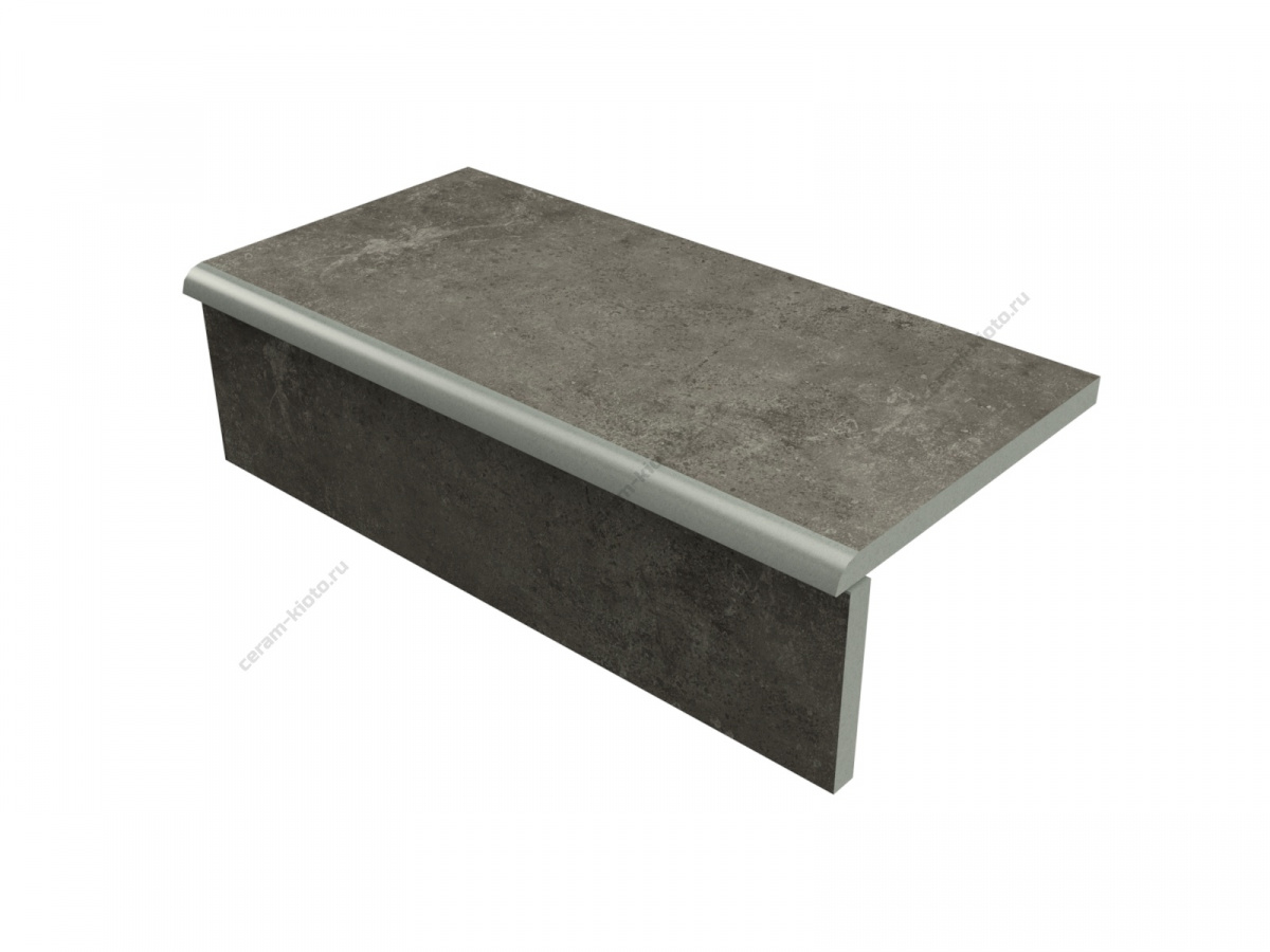 Ступень для улицы из керамогранита Drift Grey Lastra