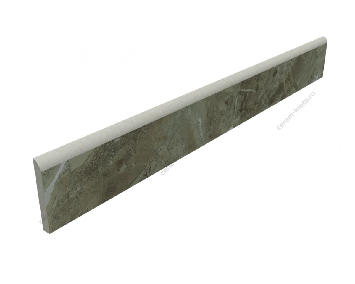 Плинтус G316-Sinara Green PR 600x70 Полированный (глянцевый) Зелёный фаска 1\4 круга с полировкой торца