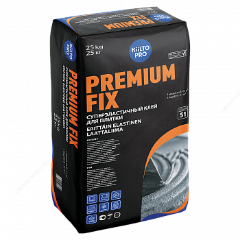 Эластичный клей для плитки Kiilto Premium Fix 25 кг